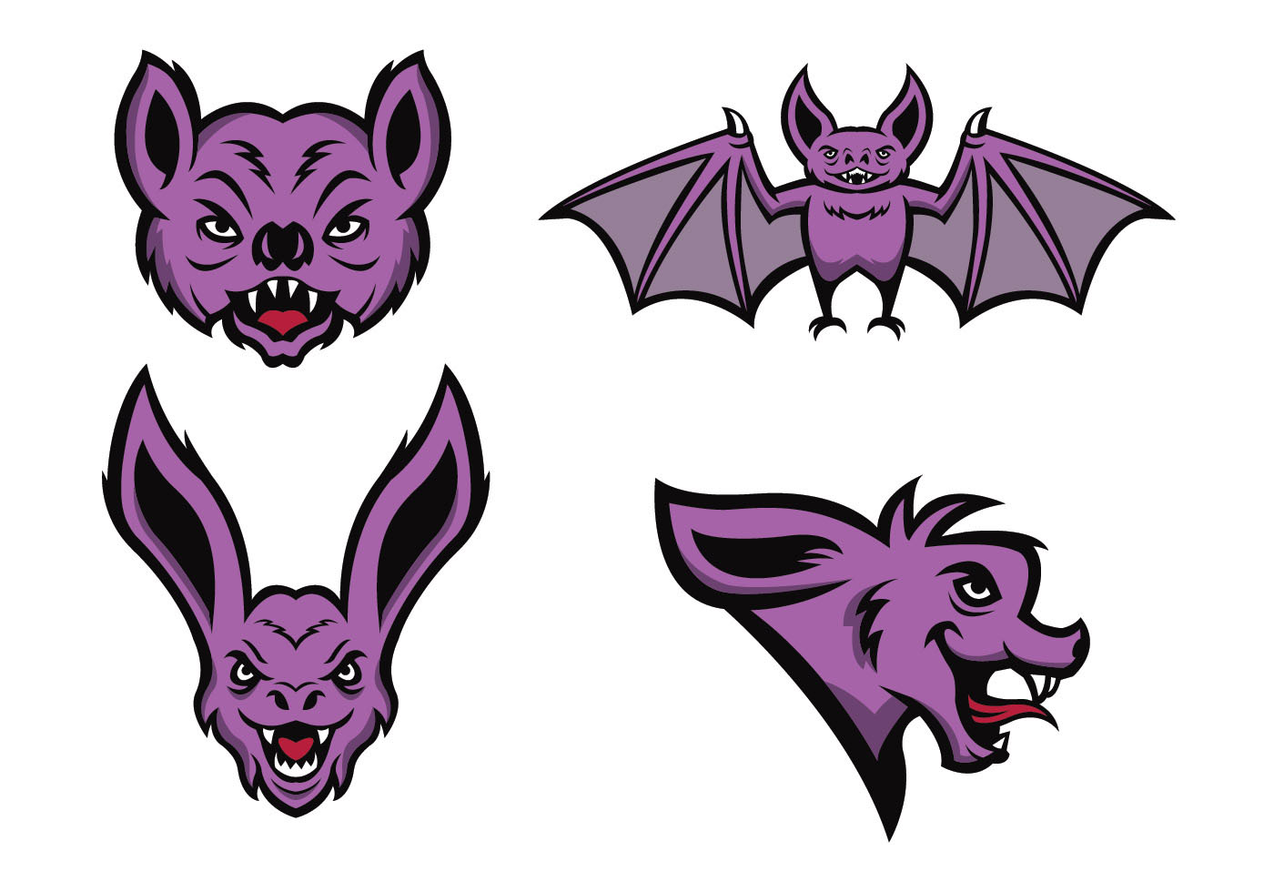 Bats Mascot Vector - Download Free Vector Art, Stock 