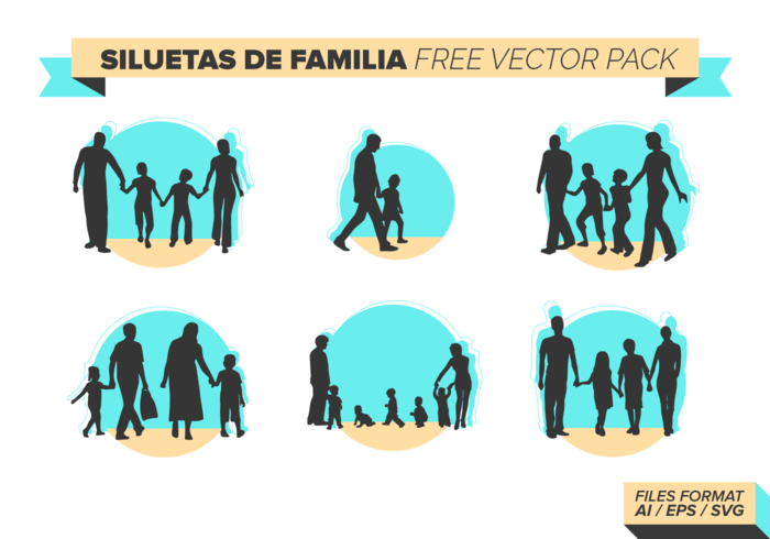 Siluetas De Familia Free Vector Pack Siluetas De Familia Free Vector Pack