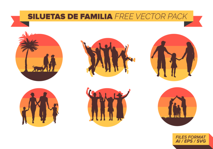 Siluetas De Familia Free Vector Pack Siluetas De Familia Free Vector Pack