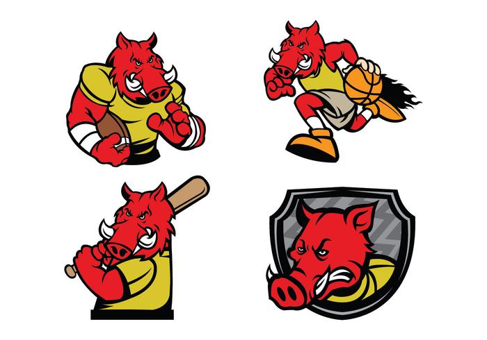 Free Razorbacks Mascot Vector