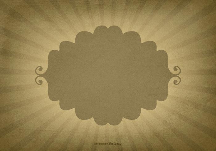 Retro Sunburst Background wBlank Label vector