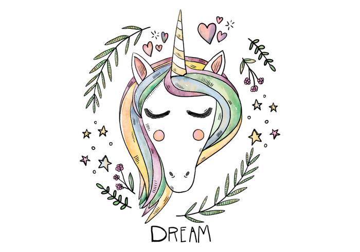 Ilustración Unicornio gratis vector