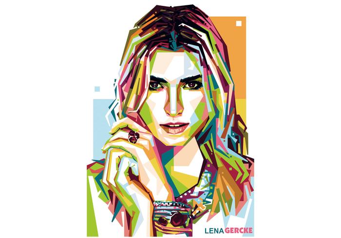 Lena Gercke Model WPAP Vector