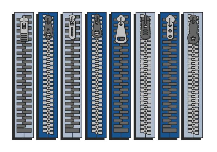 Zipper pull closed vector set Zipper pull closed vector set