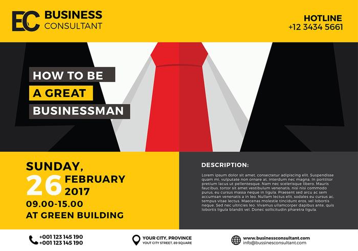 Business Seminar Poster Template Vector