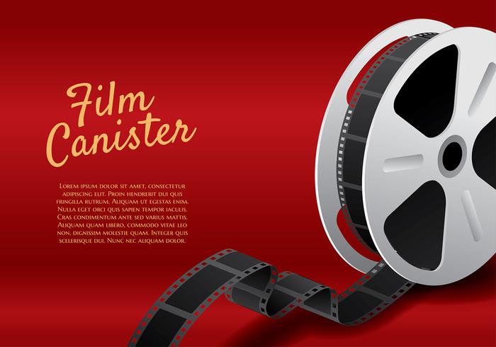 Film Canister Roll Template Vector