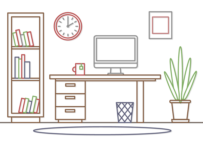 Free Office Workspace Vector