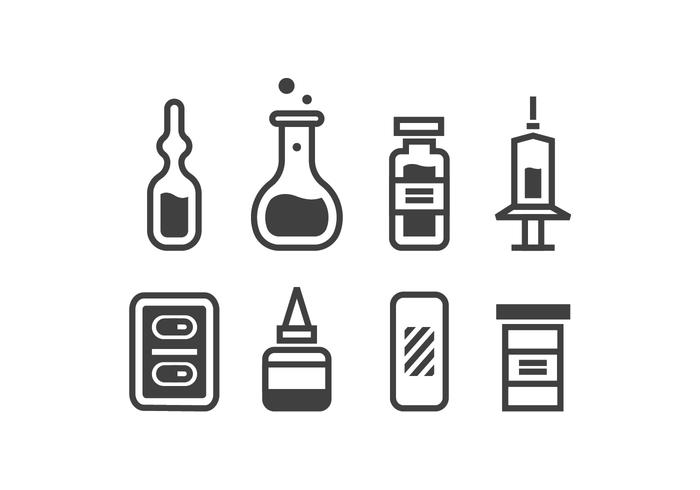 Medical supplies icons vector