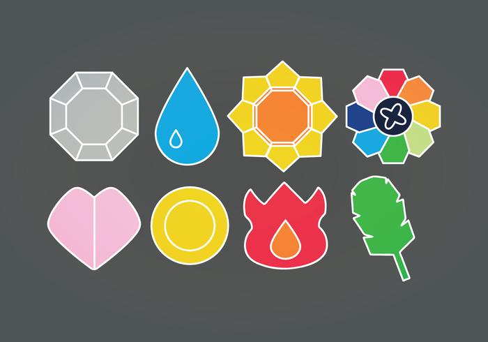 Vector Pokemon Badges Vector Pokemon Badges