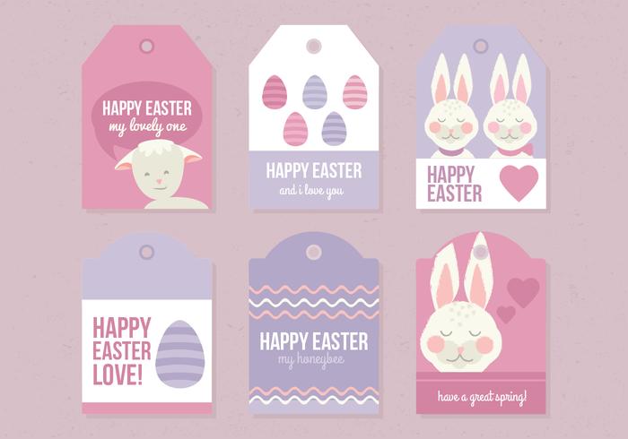 Vector Collection of Easter Labels