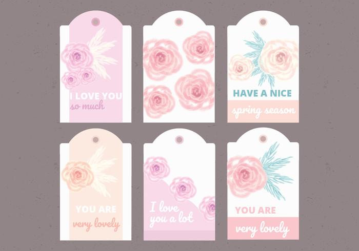 Vector Collection of Floral Labels