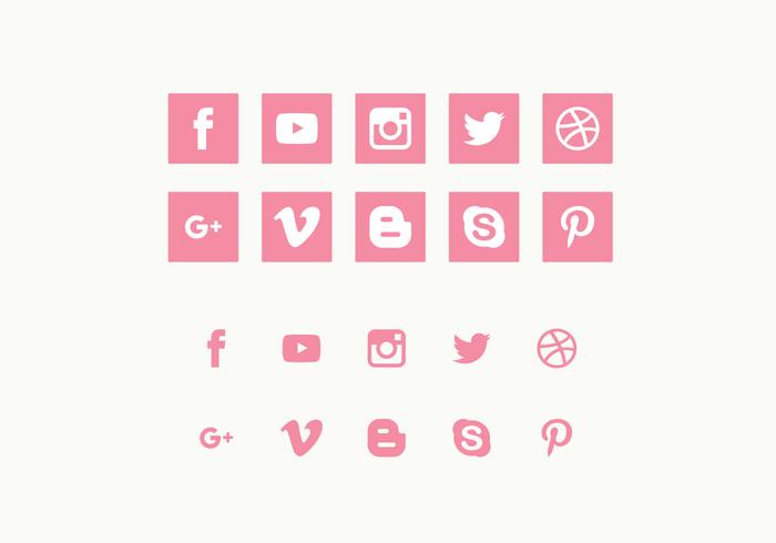 Vector Set of Social Media Icons