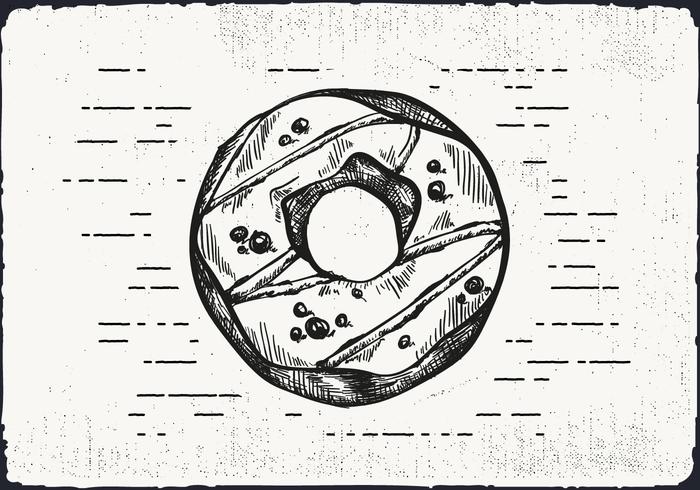 Free Hand Drawn Donut Background vector