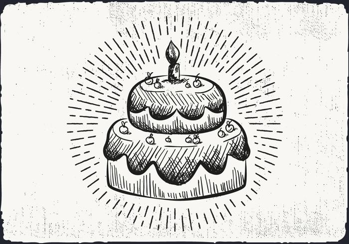 Free Hand Drawn Cake Background vector