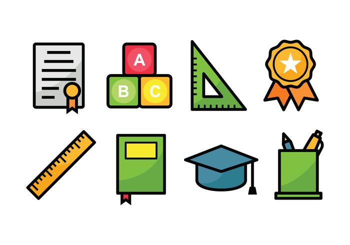 Educación Icon Set vector