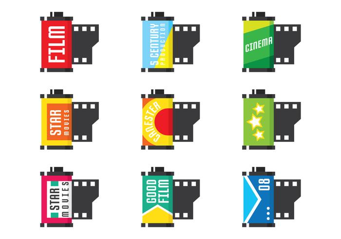 Film Canister Set vector