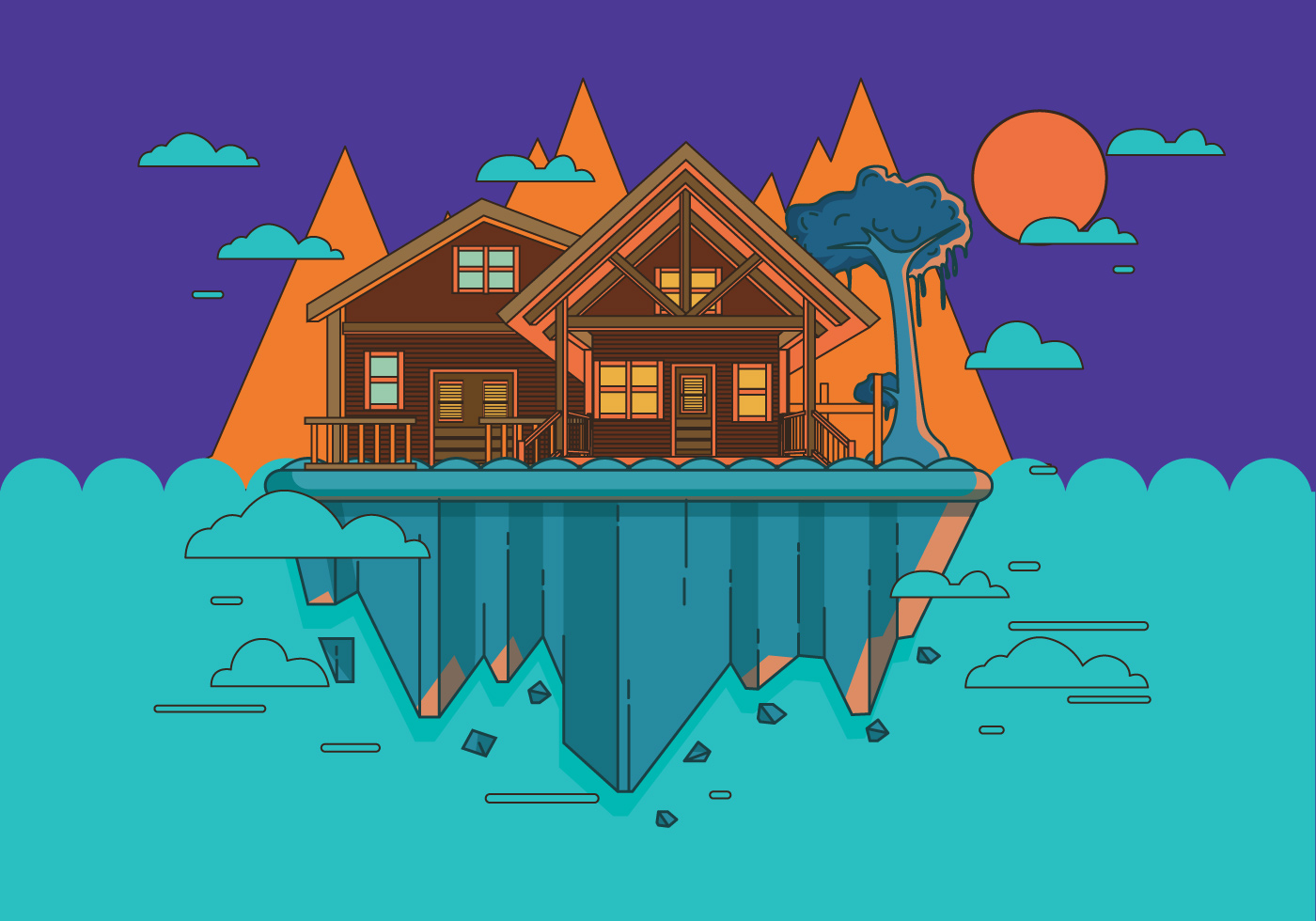 Free Free 68 Mountain Cabin Svg SVG PNG EPS DXF File