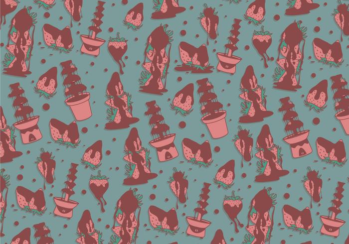 Chocolate Fountain Pattern Vector