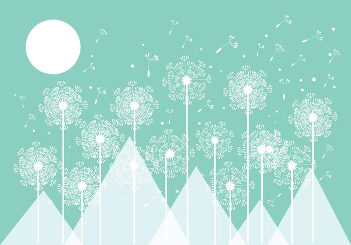 Mint Blowball Background Vector