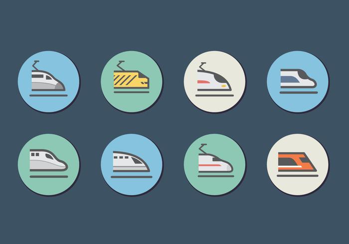 High speed rail TGV city train flat icon color High speed rail TGV city train flat icon color