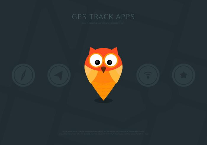 Owl GPS Location UI Vector Elements Owl GPS Location UI Vector Elements