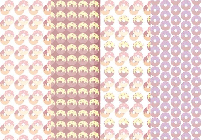 Vector Collection of Seamless Donuts Patterns