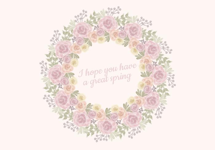 Vector Watercolor Roses Wreath Vector Watercolor Roses Wreath