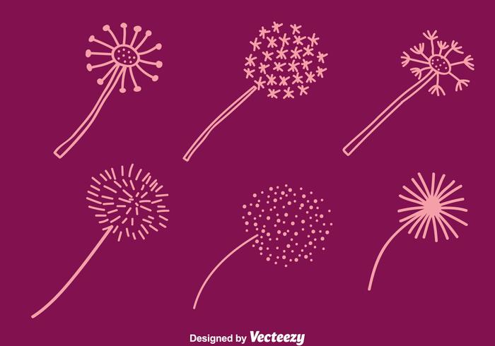 Hand Drawn Dandelions Vectors