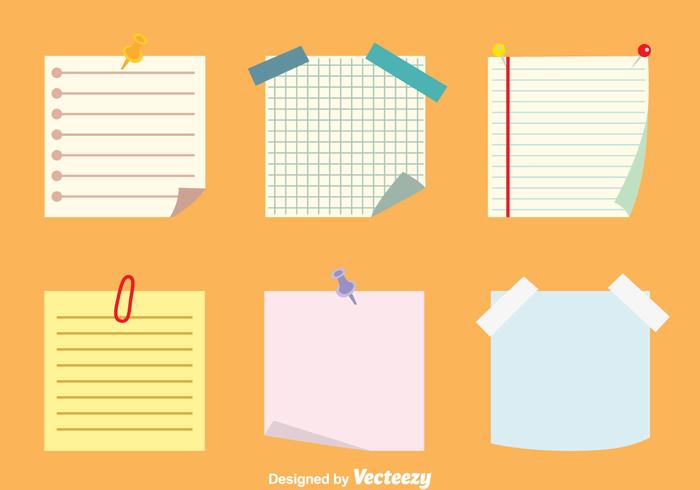 sticky notes vectors set