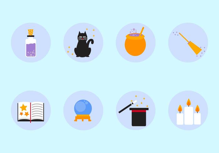 Flat Magic Stick Vectors Flat Magic Stick Vectors