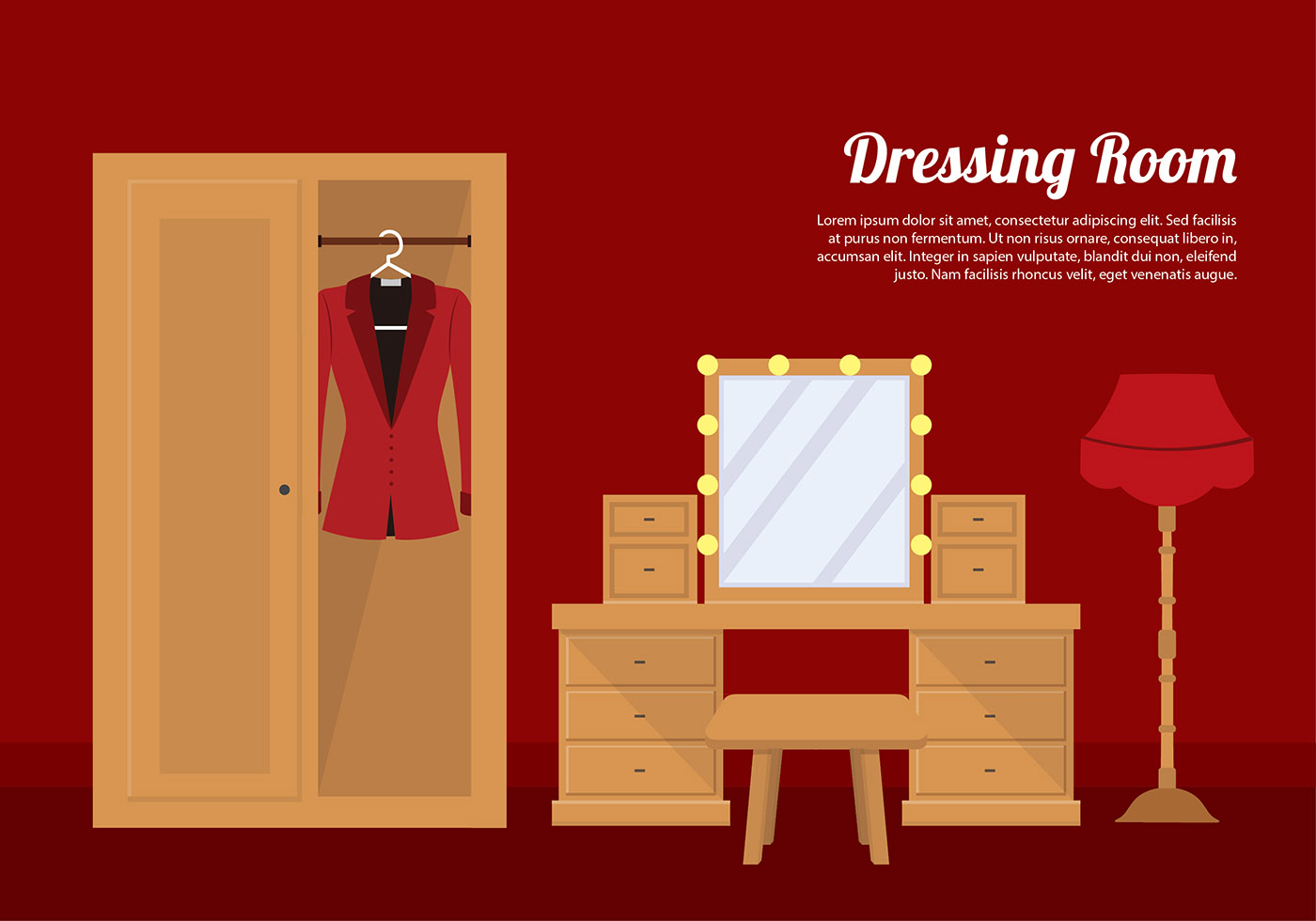 Dressing Room Elegant Vector 140250 Vector Art at Vecteezy