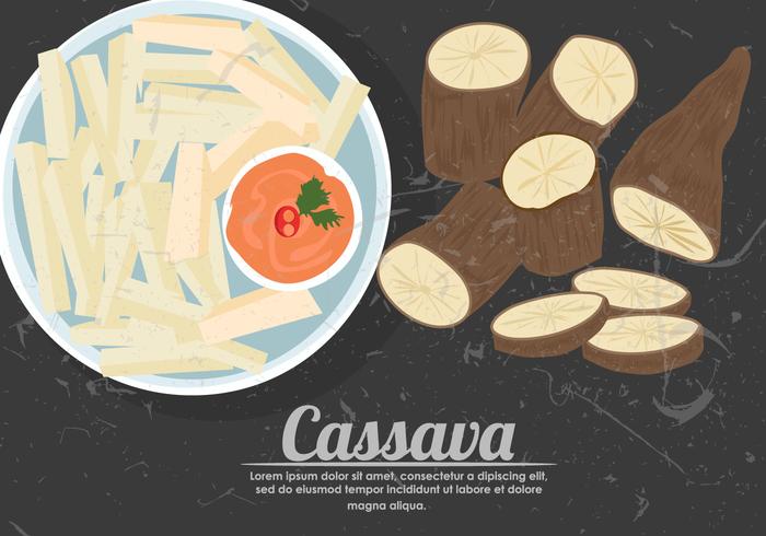 Fried Cassava Vector