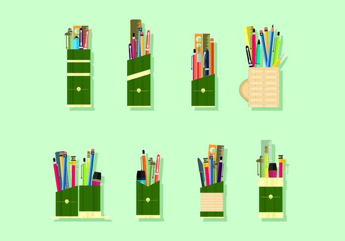 Bamboo Pen Holder Free Vector