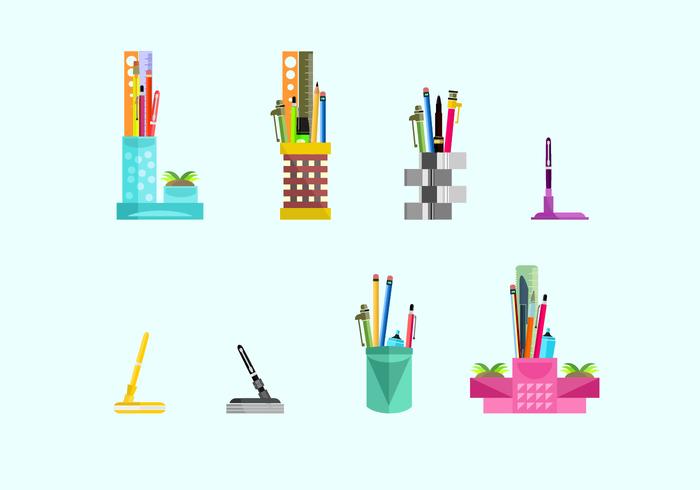 Cute Pen Holder Free Vector Cute Pen Holder Free Vector