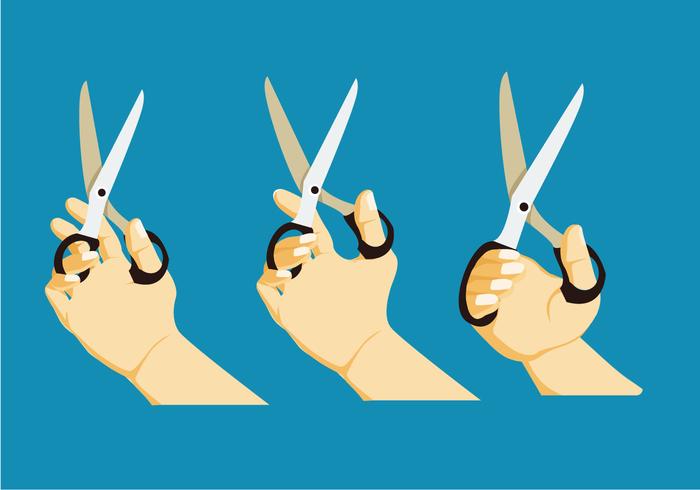 Hand Holding Scissors Cutting illustration 140278 - Download Free