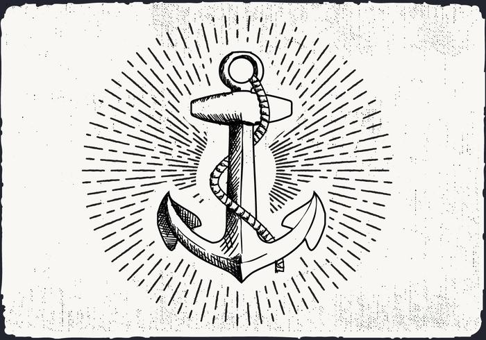 Free Hand Drawn Anchor Background vector