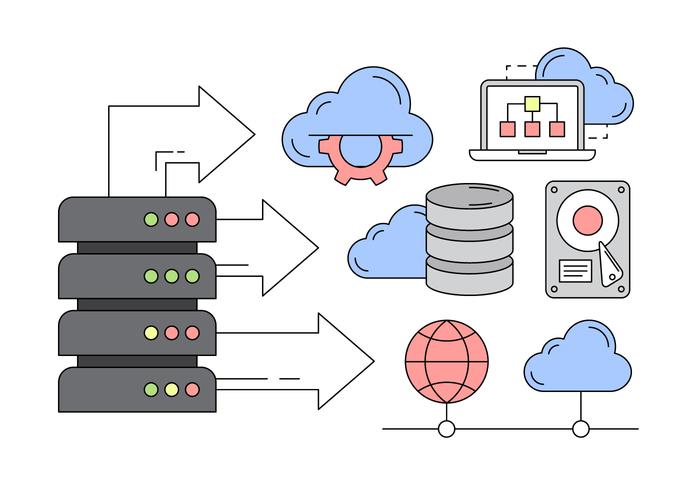 Iconos gratis vectoriales sobre Cloud Service vector