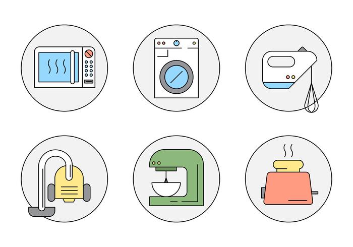 Free Linear Style Household Objects vector
