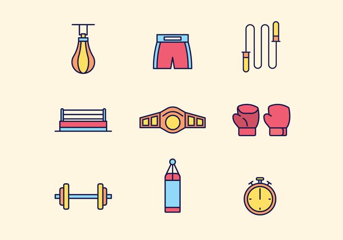 Iconos gratis de boxeo vector