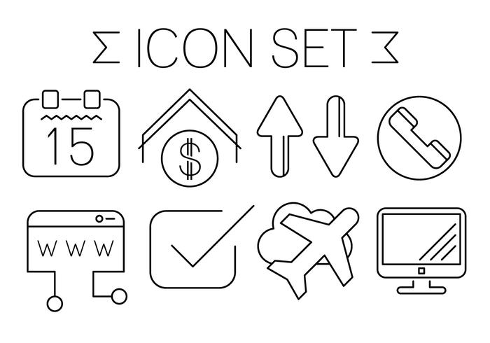 Free Minimal Style Contact Icons vector