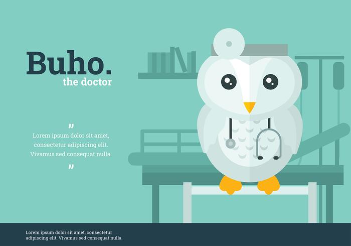 Buho Doctor Character Vector