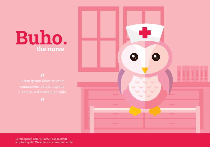 Buho Nurse Character Vector