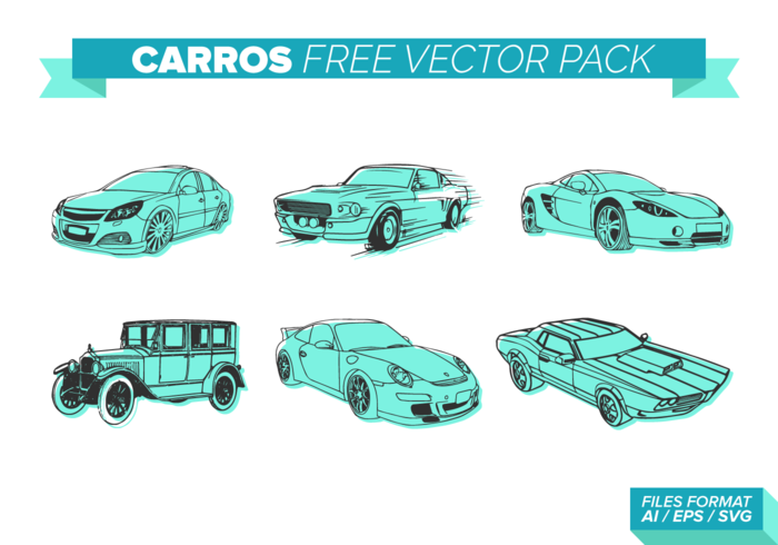 Teal Carros Free Vector Pack Teal Carros Free Vector Pack
