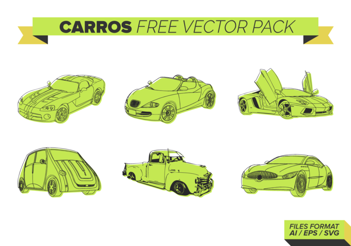 Green Carros Free Vector Pack Green Carros Free Vector Pack