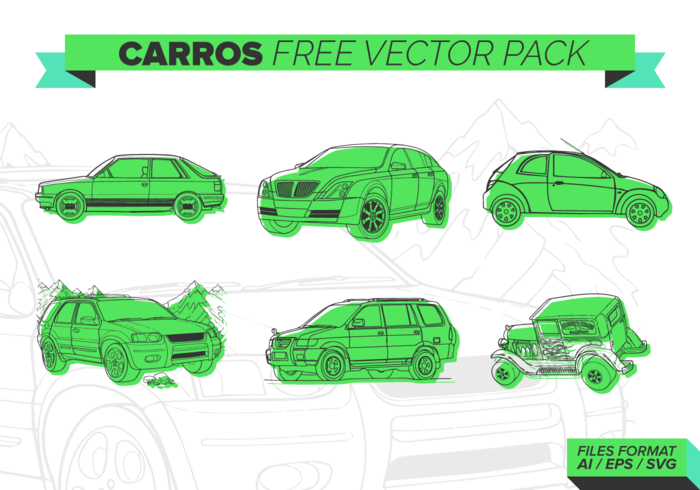 Lime Green Carros Free Vector Pack Lime Green Carros Free Vector Pack