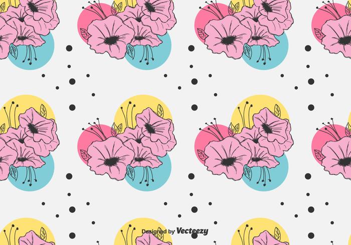 Colorful Petunia Pattern Vector