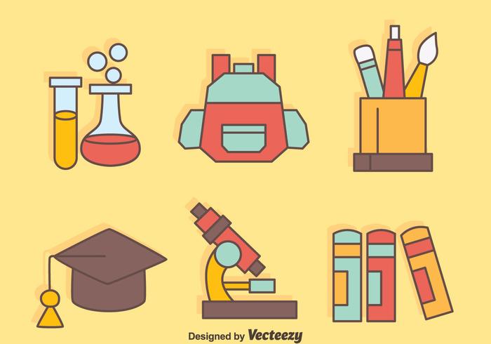 Nice School Equipment Vectors Nice School Equipment Vectors