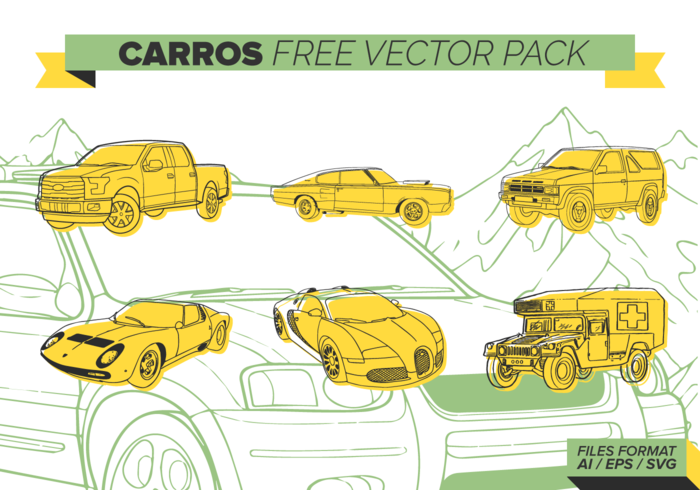 Yellow Carros Free Vector Pack Yellow Carros Free Vector Pack