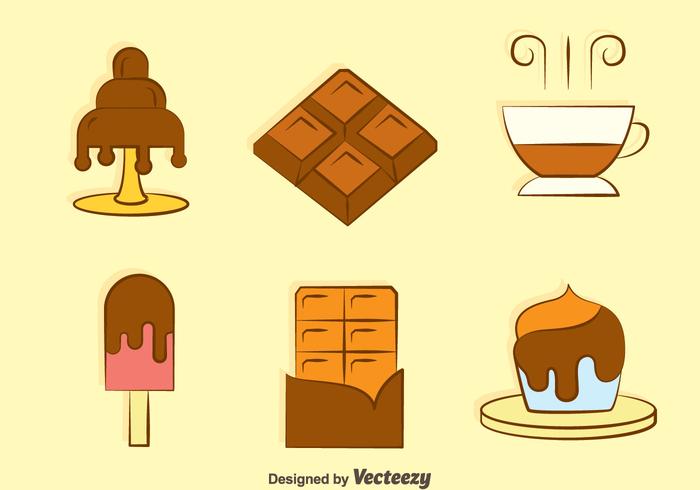 Sweet Chocolate Desert Vectors