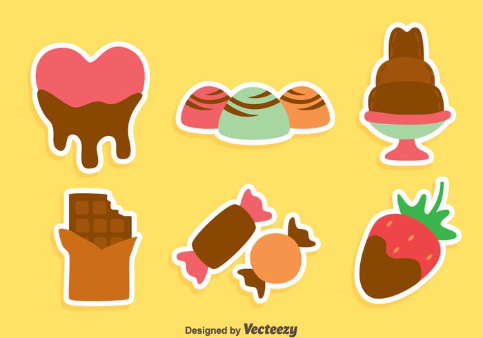 Delicious Choclate Snack Vectors